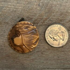 Raised Lady Wooden Cameo